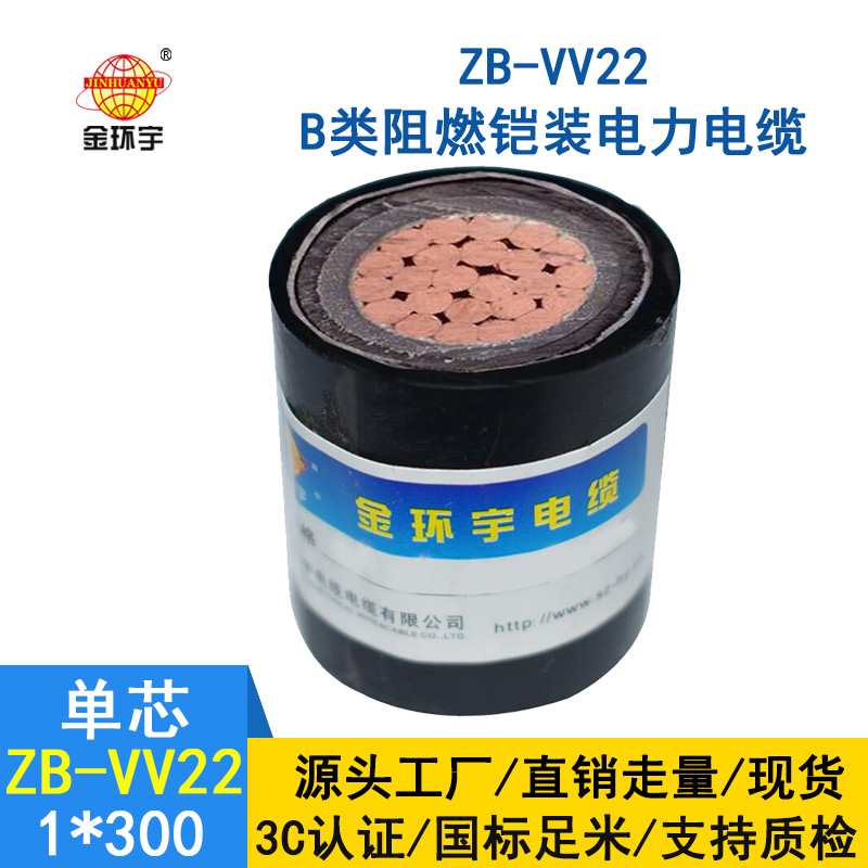 金環(huán)宇電纜 ZB-VV22-300平方 阻燃電力電纜 鎧裝電纜