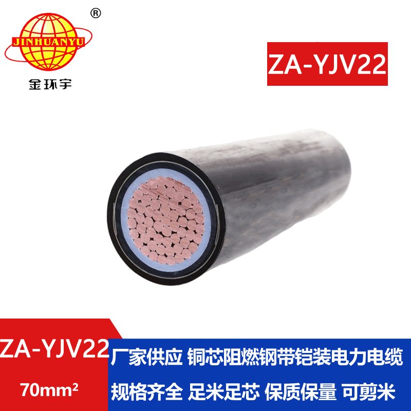 金環(huán)宇電纜 阻燃埋地鎧裝電纜ZA-YJV22  70平方 單芯